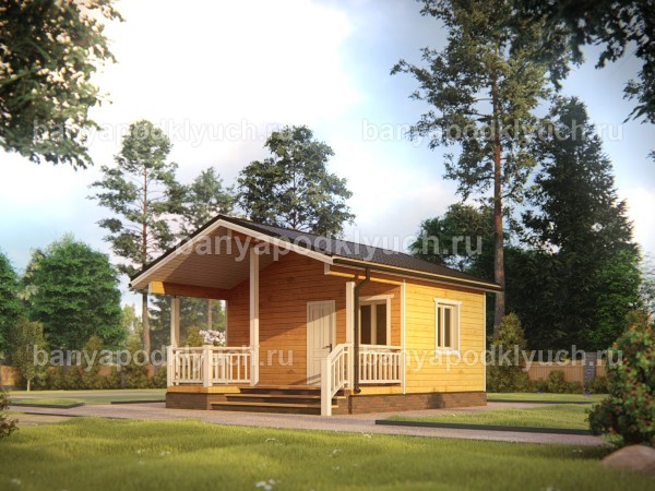 Баня из бруса 6,75 на 6 м